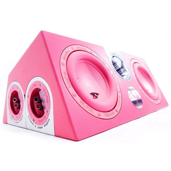 In Phase Car Speakers and Subs In Phase XTP208 2000W double 8" subwoofer in custom pink enclosure
