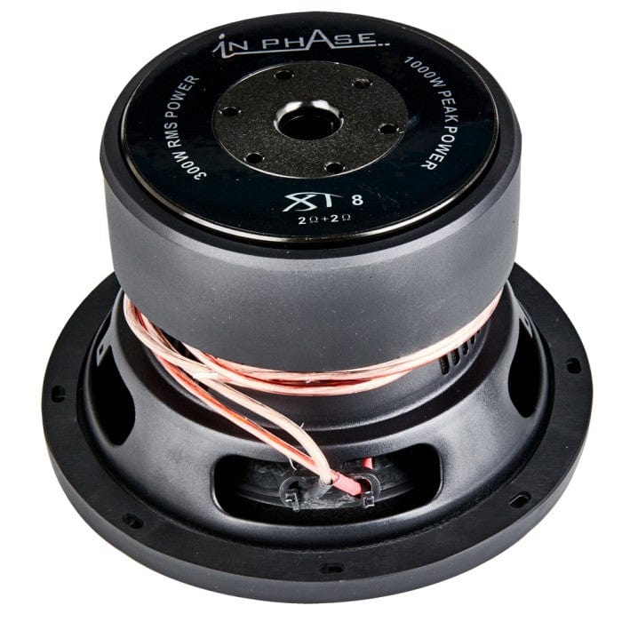 In Phase Car Subwoofers In Phase XT-8 Kevlar Cone 2 Ohm Dual Voice Coil 1000W Peak Power Subwoofer