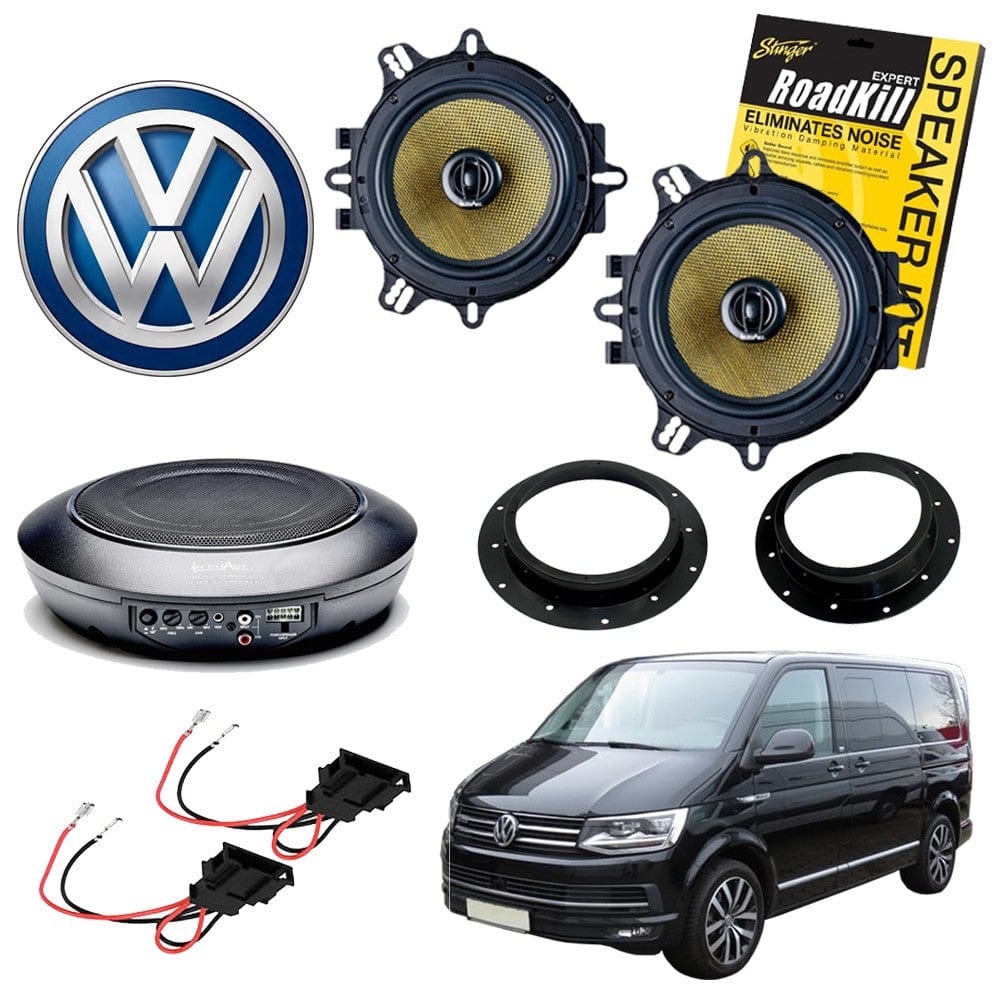 In Phase Car Speakers and Subs In Phase VW Transporter T5/T5.1 Coaxial Speaker Upgrade with 300W Underseat Subwoofer