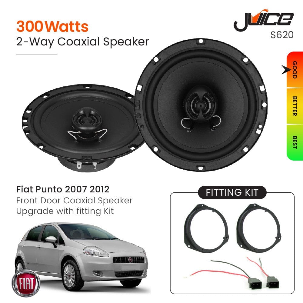 Sound Way 2-weg coaxiale luidsprekerset, 16,5 cm (120 W max/60 W RMS Sound Way 2-weg coaxiale luidsprekerset, 16,5 cm (120 W max/60 W RMS