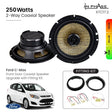 In Phase Car Speakers and Subs In Phase Ford C-Max Front Door Coaxial Speaker Upgrade with Fitting Kit