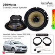 In Phase Car Speakers and Subs In Phase Vauxhall Zafira-Tourer 2012 2018 Front Door Coaxial Speaker Upgrade with Fitting Kit