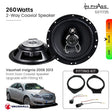 In Phase Car Speakers and Subs In Phase Vauxhall Insignia 2008 2013 Front Door Coaxial Speaker Upgrade with Fitting Kit