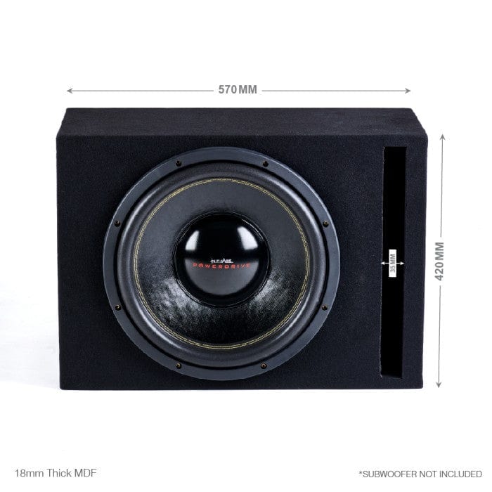 In Phase Car Speakers and Subs In Phase BX12PL 12" Slot Ported Subwoofer Enclosure