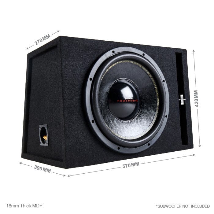 In Phase Car Speakers and Subs In Phase BX12PL 12" Slot Ported Subwoofer Enclosure