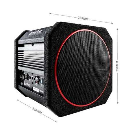 In Phase Sub and Amp Packages In Phase XTB-828R 8" 300W Active Subwoofer with Passive Radiator and Class D Amplifer