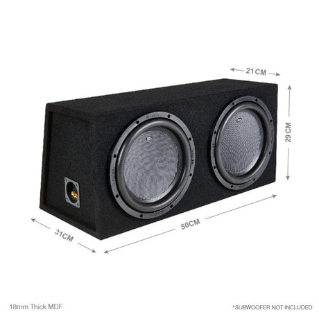 In Phase Bass and Subwoofer Boxes for Cars In Phase BX28S Double 8" Sealed Subwoofer Enclosure