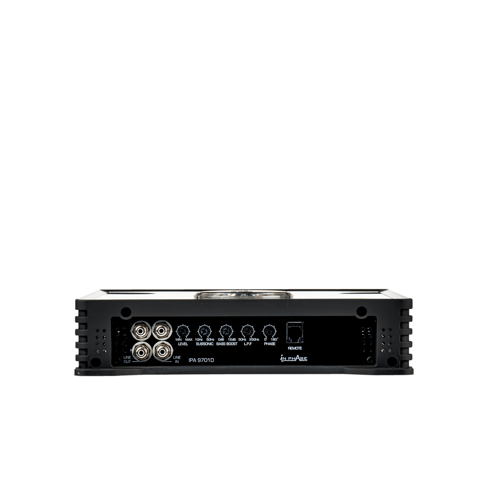 In Phase Amps In Phase IPA9701D 1 Ohm Stable 2400 Watts Monoblock with Subsonic Filter