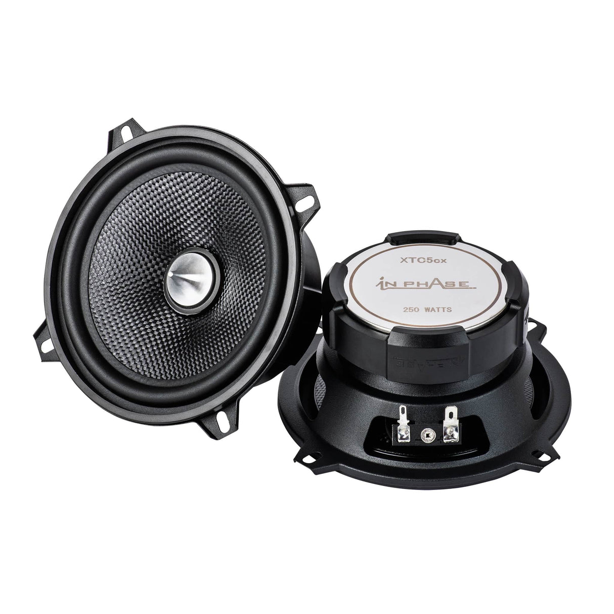 In Phase Car Speakers In Phase XTC5CX 5.25" 13cm 250 Watt 2 Way Component Door Speakers with Tweeters and Grills