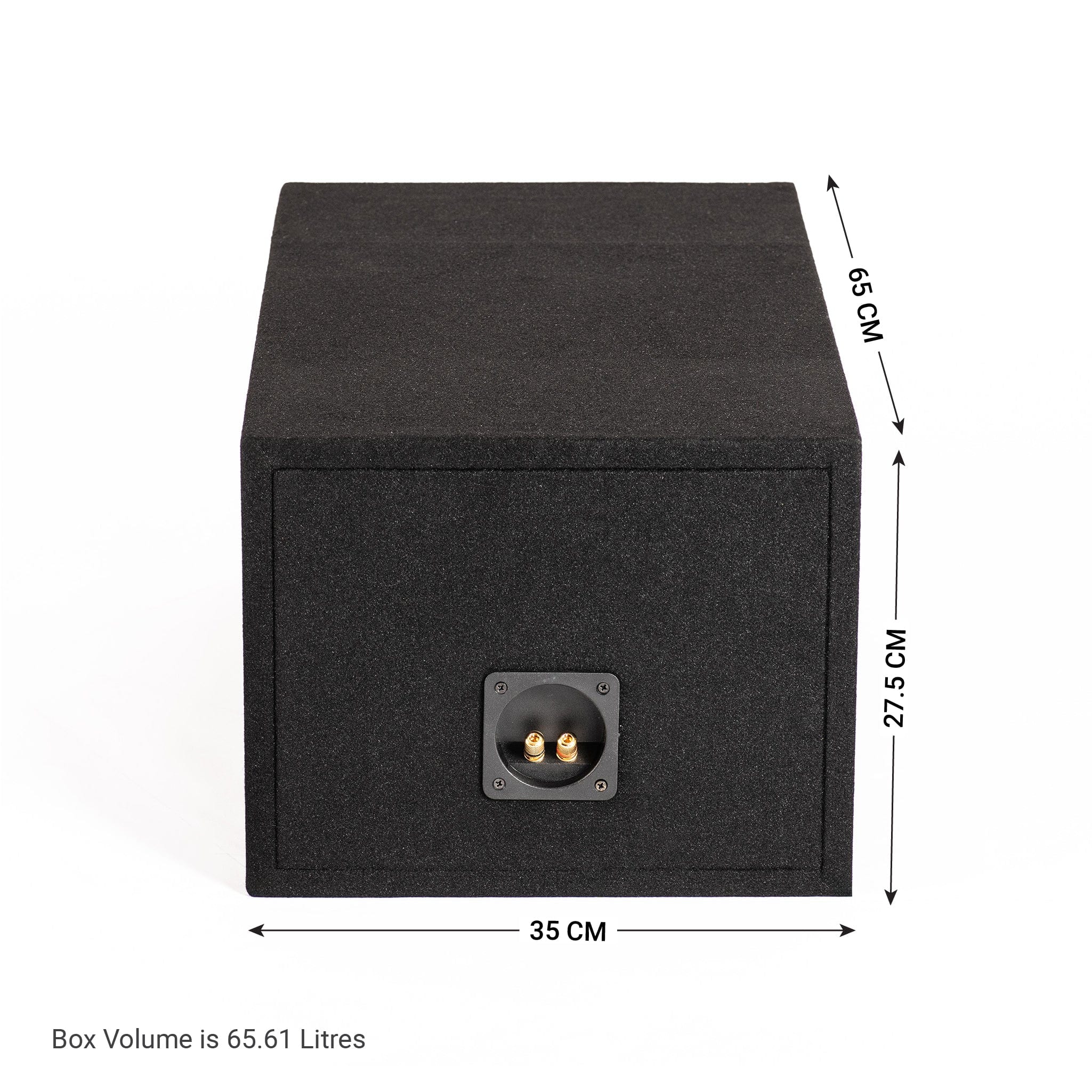 8" Single Wedge Subwoofer Enclosure – MDF Black Car Audio Speaker Box (OMG)
