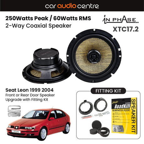 In Phase In Phase 6.5" 165mm 250W Speaker Upgrade Kit for Seat Leon 1999 2004