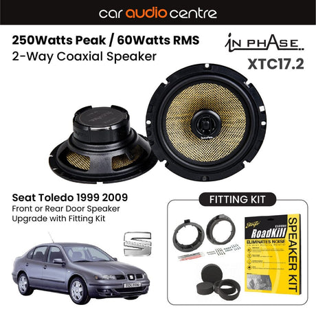 In Phase In Phase 6.5" 165mm 250W Speaker Upgrade Kit for Seat Toledo 1999 2009