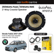 In Phase In Phase 6.5" 165mm 250W Speaker Upgrade Kit for Skoda Fabia 2007 2014