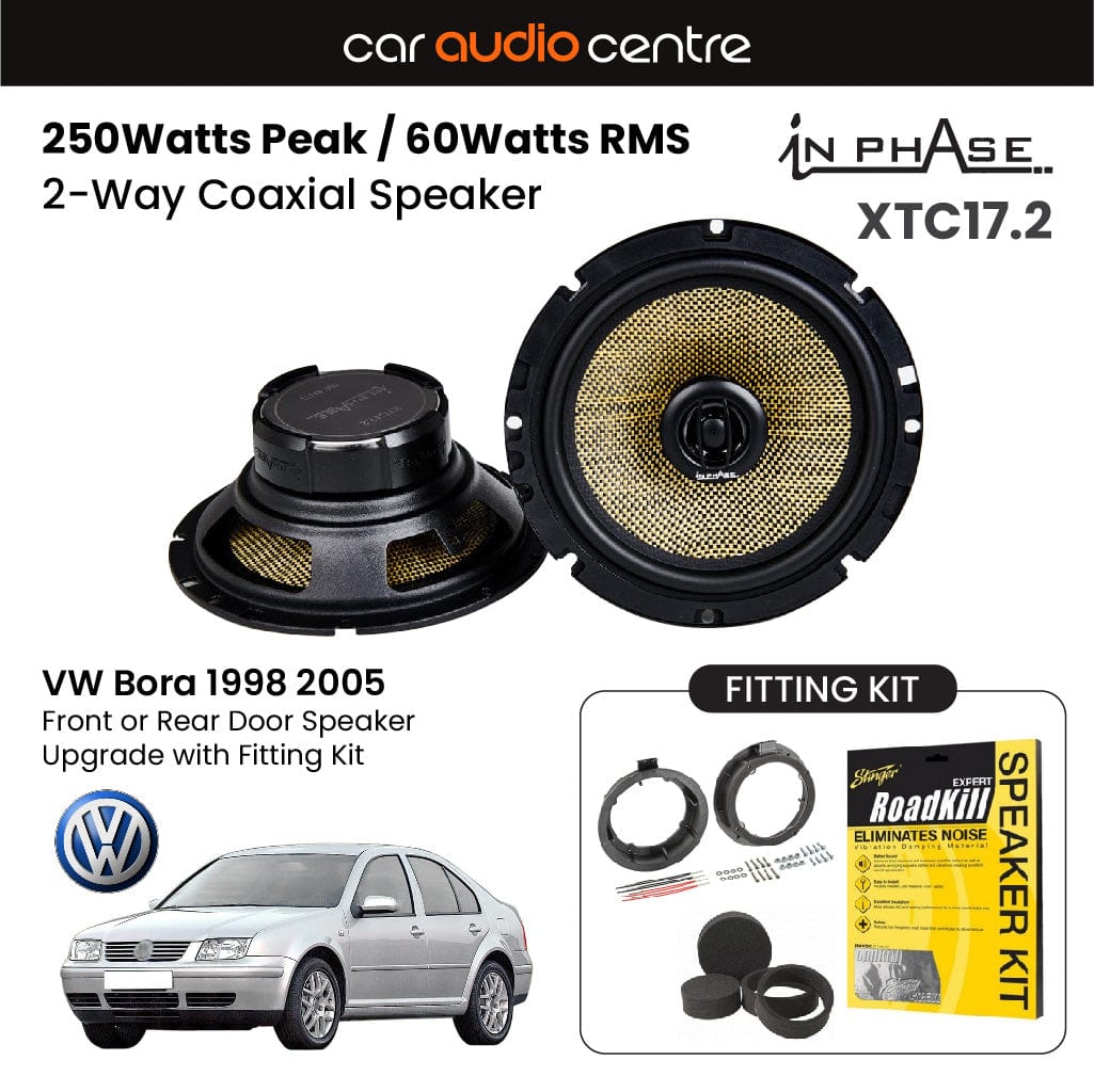 In Phase In Phase 6.5" 165mm 250W Speaker Upgrade Kit for VW Bora 1998 2005