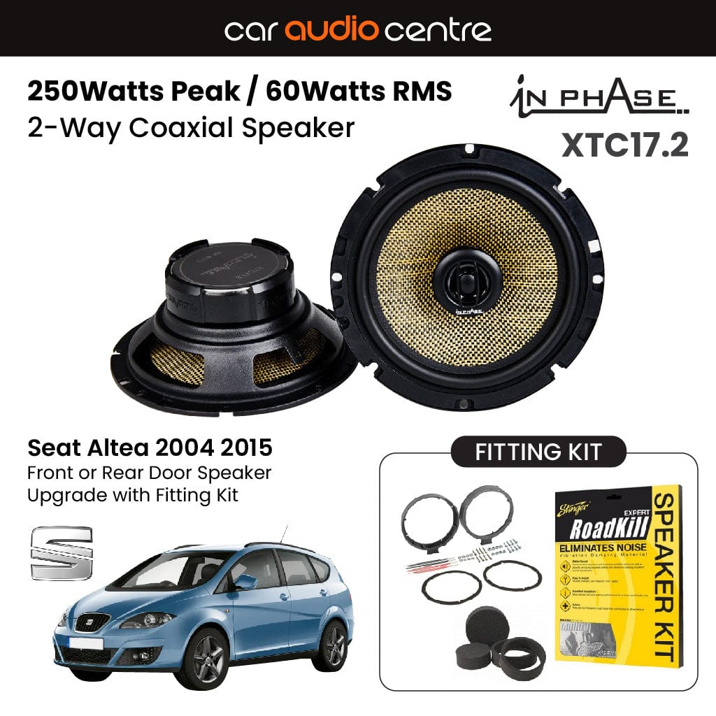 In Phase In Phase 6.5" 165mm 250W Speaker Upgrade Kit for Seat Altea 2004 2015