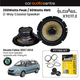 In Phase In Phase 6.5" 165mm 250W Speaker Upgrade Kit for Skoda Fabia 2007 2014