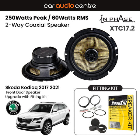 In Phase In Phase 6.5" 165mm 250W Speaker Upgrade Kit for Skoda Kodiaq 2017 2021