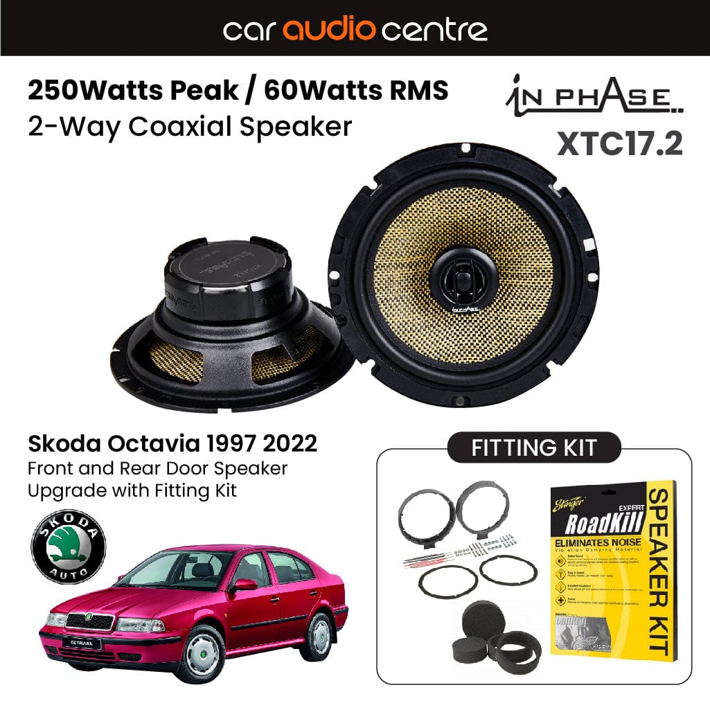 In Phase In Phase 6.5" 165mm 250W Speaker Upgrade Kit for Skoda Octavia 1997 2022