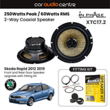 In Phase In Phase 6.5" 165mm 250W Speaker Upgrade Kit for Skoda Rapid 2012 2019