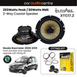 In Phase In Phase 6.5" 165mm 250W Speaker Upgrade Kit for Skoda Roomster 2006 2015