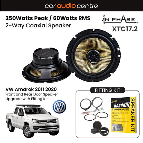 In Phase In Phase 6.5" 165mm 250W Speaker Upgrade Kit for VW Amarok 2011 2020