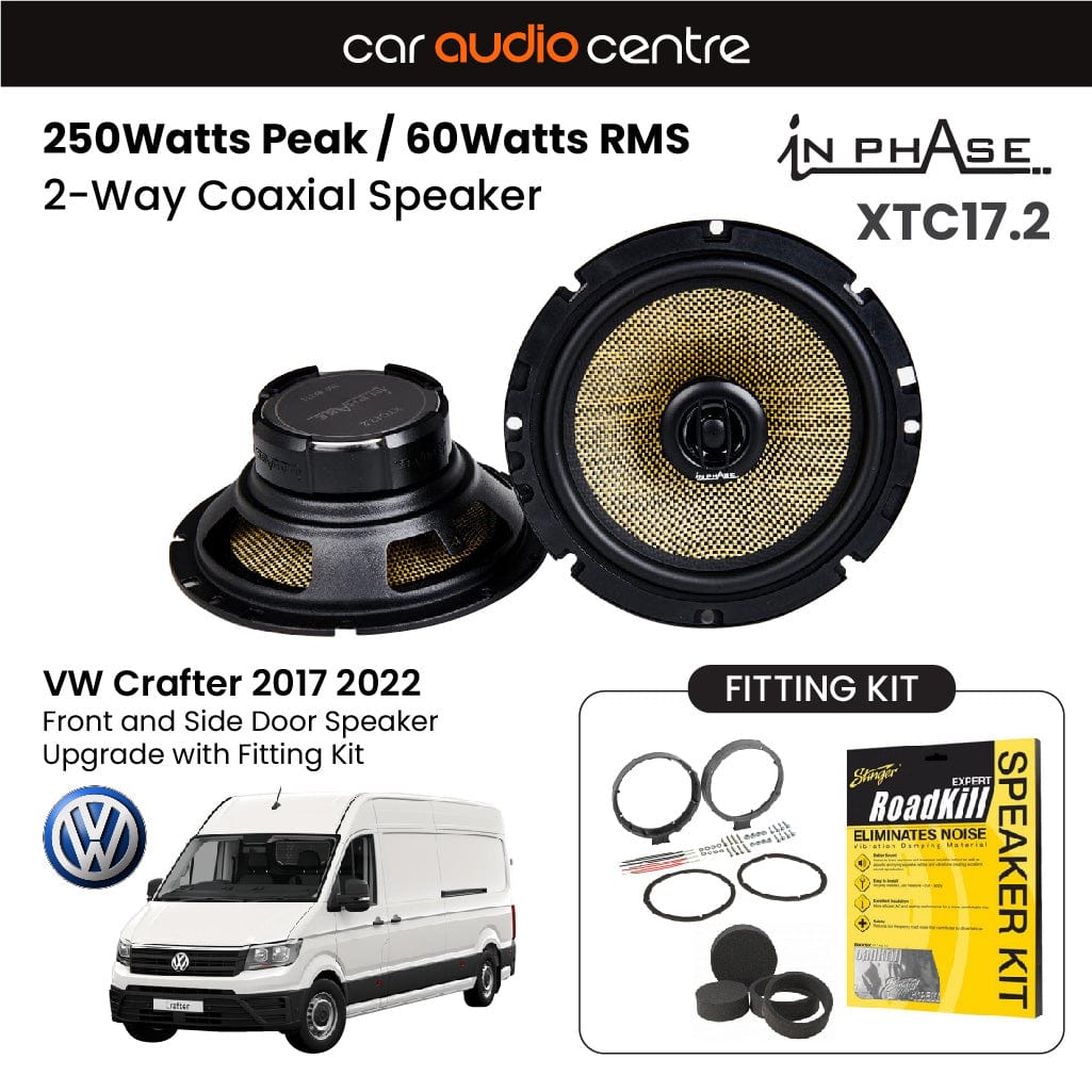 In Phase In Phase 6.5" 165mm 250W Speaker Upgrade Kit for VW Crafter 2017 2022