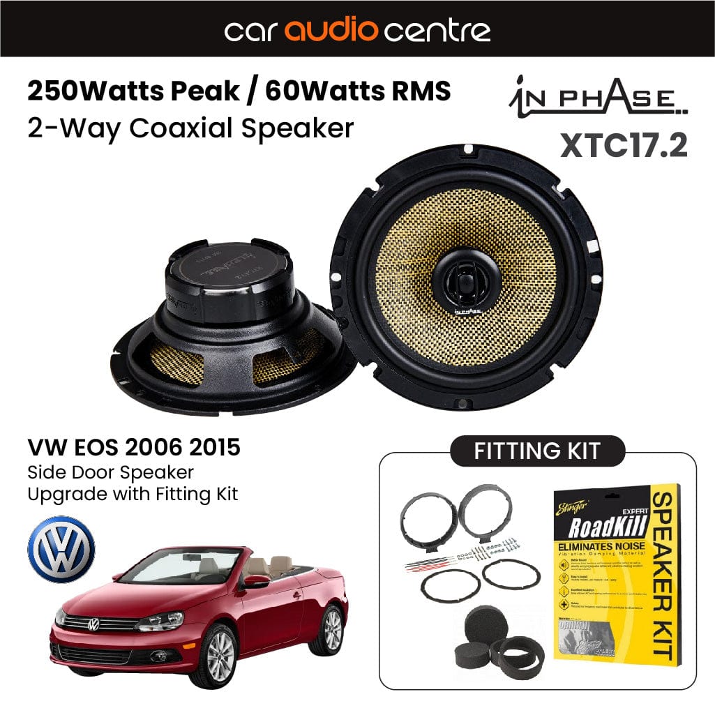 In Phase In Phase 6.5" 165mm 250W Speaker Upgrade Kit for VW EOS 2006 2015