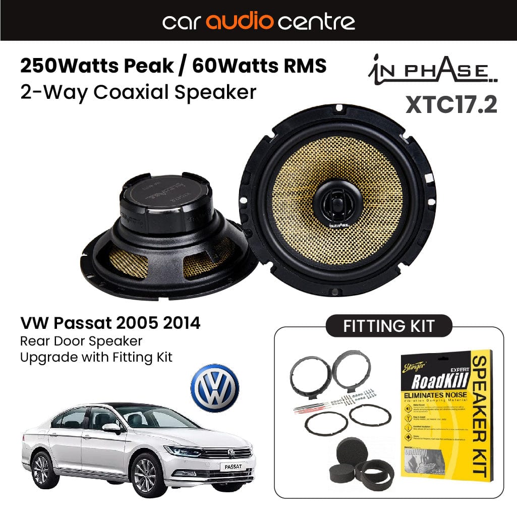 In Phase In Phase 6.5" 165mm 250W Speaker Upgrade Kit for VW Passat 2005 2014