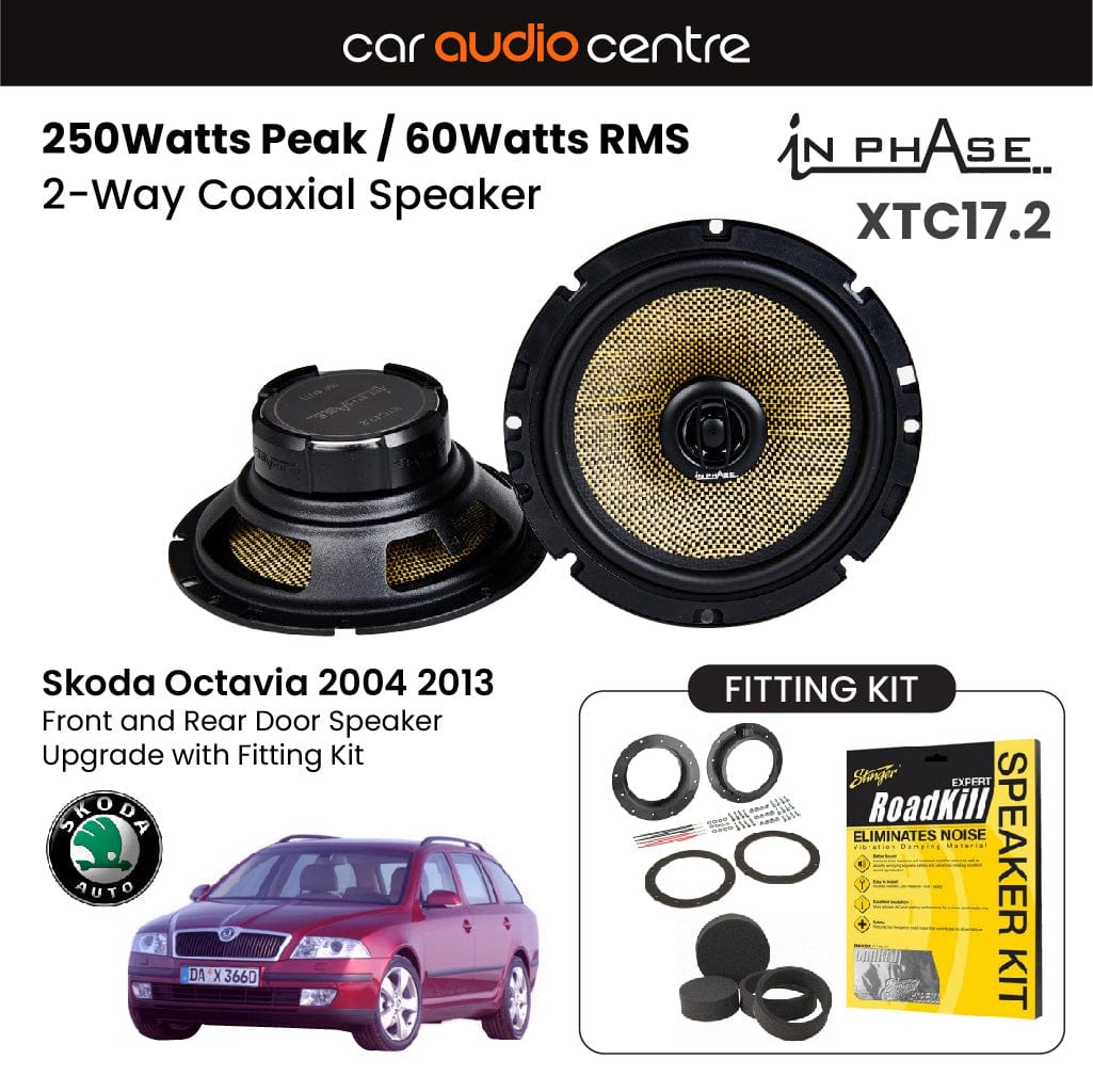 In Phase In Phase 6.5" 165mm 250W Speaker Upgrade Kit for Skoda Octavia 2004 2013