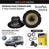 In Phase In Phase 6.5" 165mm 250W Speaker Upgrade Kit for VW Caddy 2003 2015