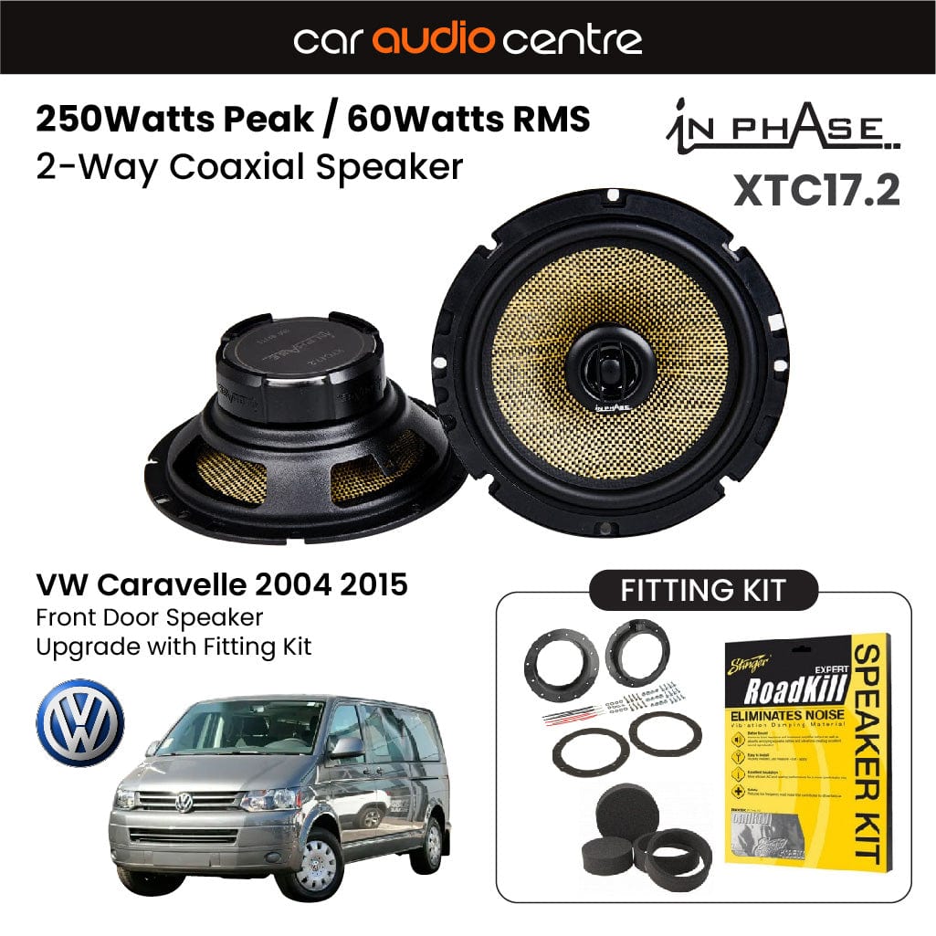 In Phase In Phase 6.5" 165mm 250W Speaker Upgrade Kit for VW Cravelle 2004 2015