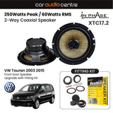 In Phase In Phase 6.5" 165mm 250W Speaker Upgrade Kit for VW Touran 2003 2015