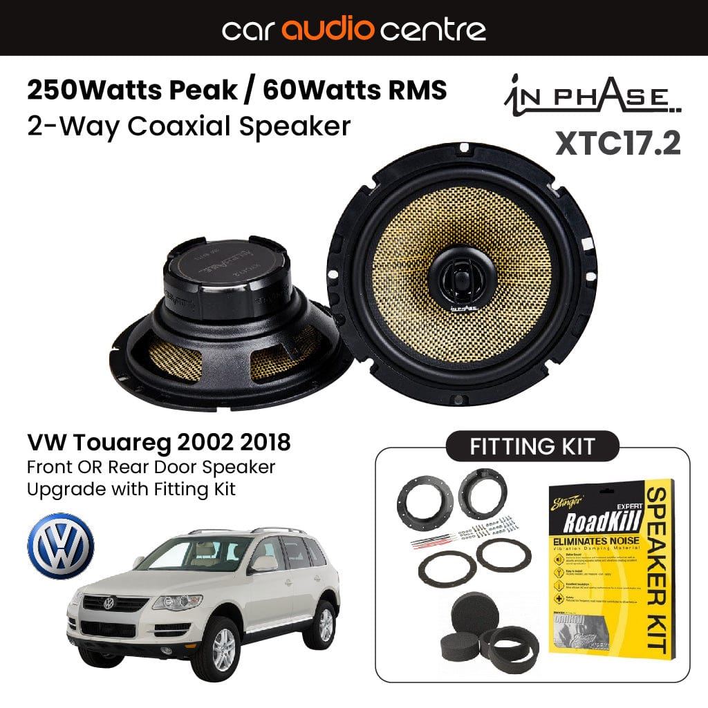 In Phase In Phase 6.5" 165mm 250W Speaker Upgrade Kit for VW Touareg 2002 2018