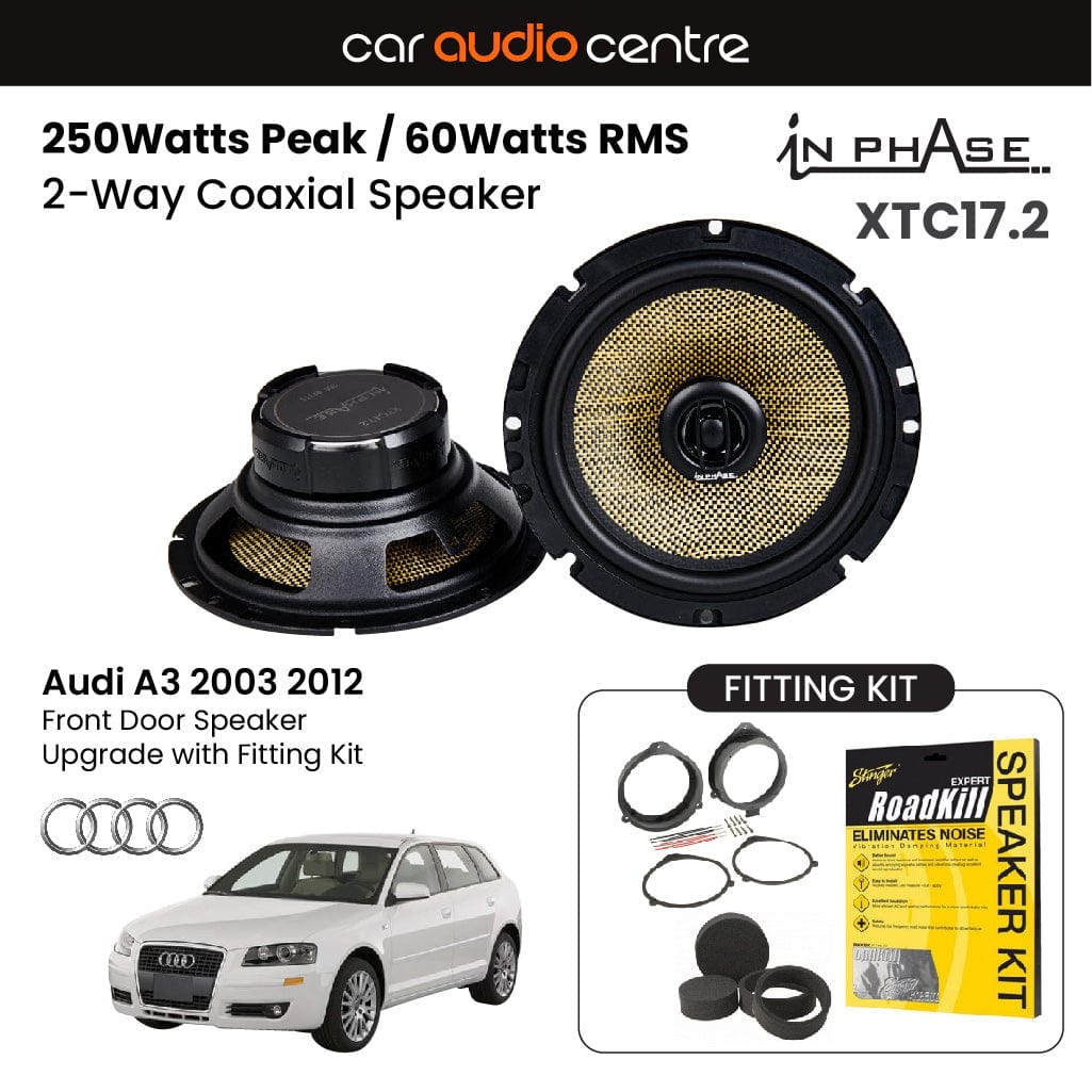 In Phase In Phase 6.5" 165mm 250W Speaker Upgrade Kit for Audi A3 2003 2012