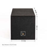 In Phase In Phase BX-12XT-IPA8701D Single XT-12 12" Subwoofer Sound Quality Bass Package with Sealed Enclosure and Amp