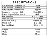 In Phase Amps In Phase  IPA 9801D 2400W Class D Mono Amplifier 1Ohm Stable