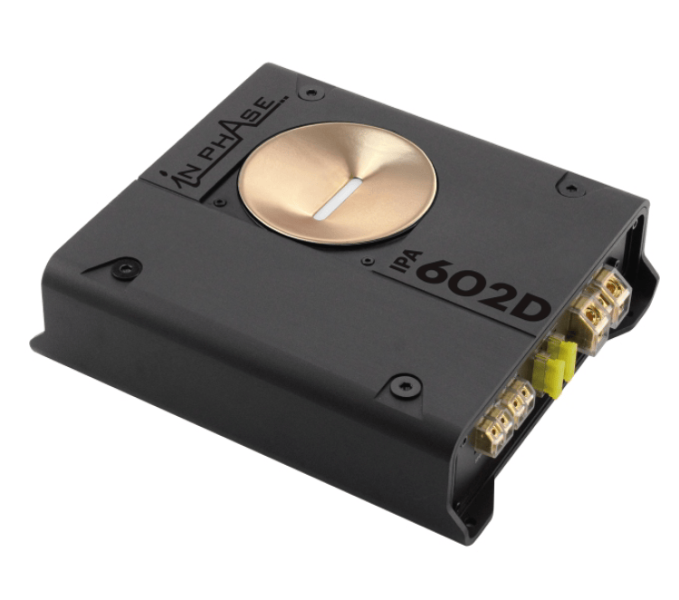 In Phase Amps In Phase IPA602D 2 Stable 2Ω Channels Subwoofer Amplifier, 300Watts, Black
