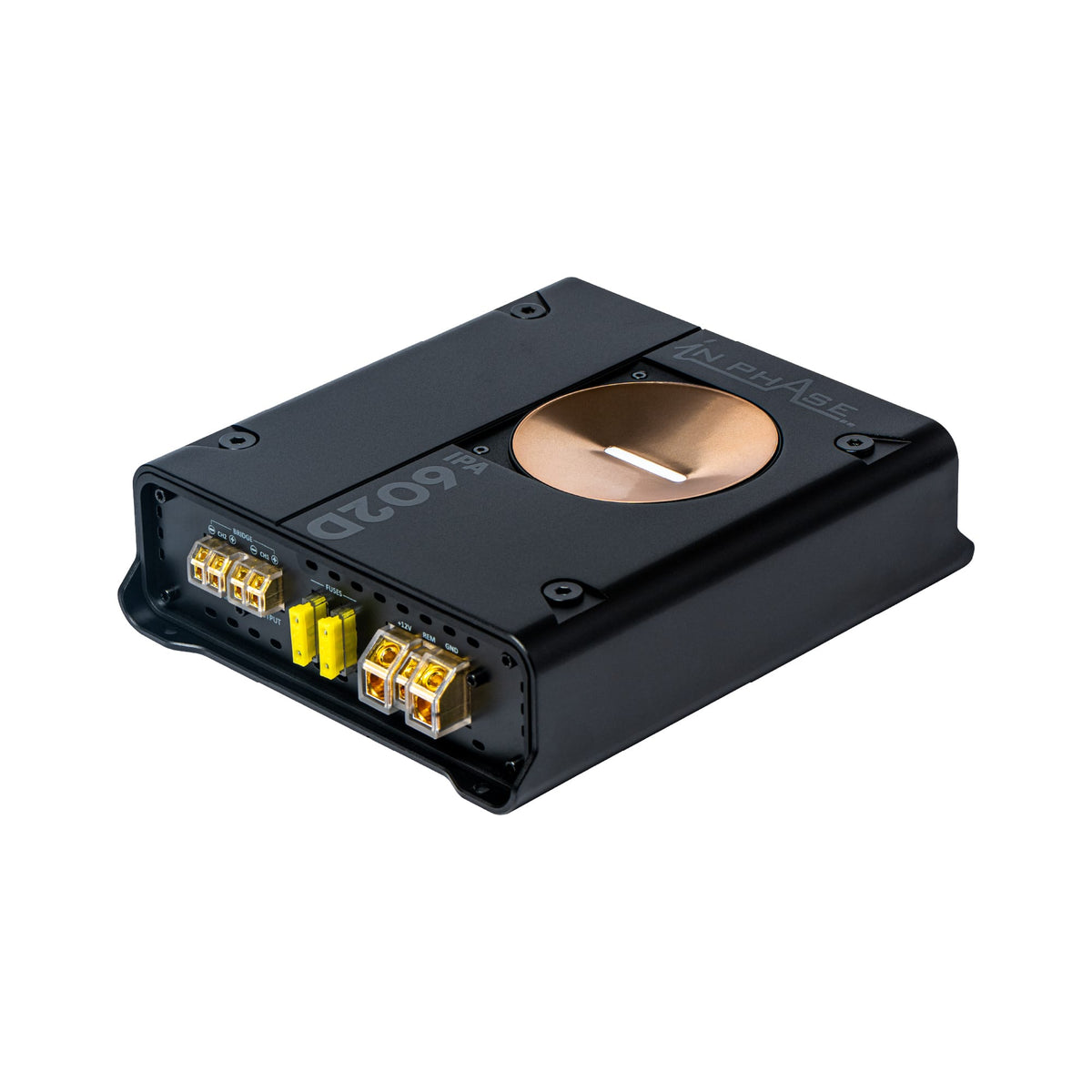 In Phase Amps In Phase IPA602D 2 Stable 2Ω Channels Subwoofer Amplifier, 300Watts, Black