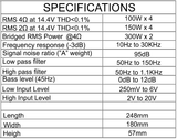 In Phase Amps In Phase IPA8804D 1200W 4 Channel Class D Amplifier 2 Ohm Stable