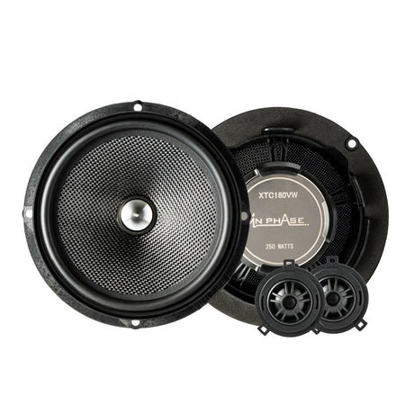 In Phase Vehicle Speaker Upgrades In Phase XTC-180VW 250W 2-Way Component Door Speakers with Tweeters for Volkswagen