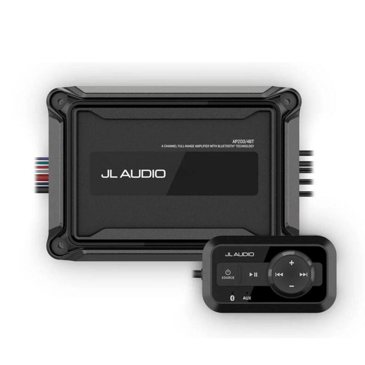 JL Audio Amps JL Audio AP200/4BT Ultracompact 4-Channel Marine Bluetooth Amplifier with Controller