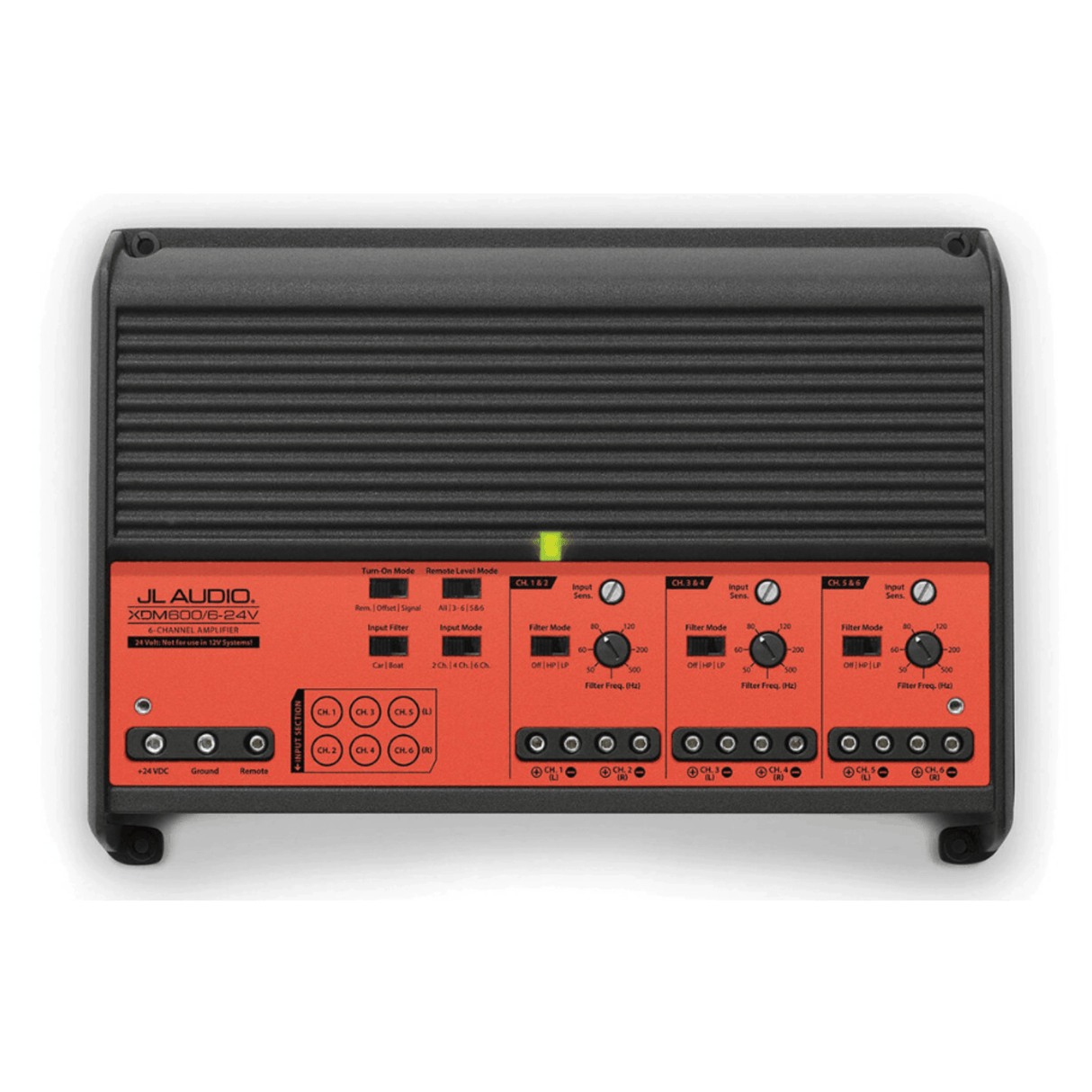 JL Audio Amps JL Audio XDM600/6-24V 6-Channel Car and Marine System Amplifier for 24V Systems