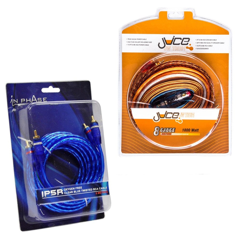 JWTRU81 8 Gauge 1800W Amplifier Wiring Kit + RCAs