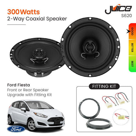 Juice Car Speakers and Subs Juice Ford Fiesta Front Or Rear Speaker Replacement with Fitting Kit