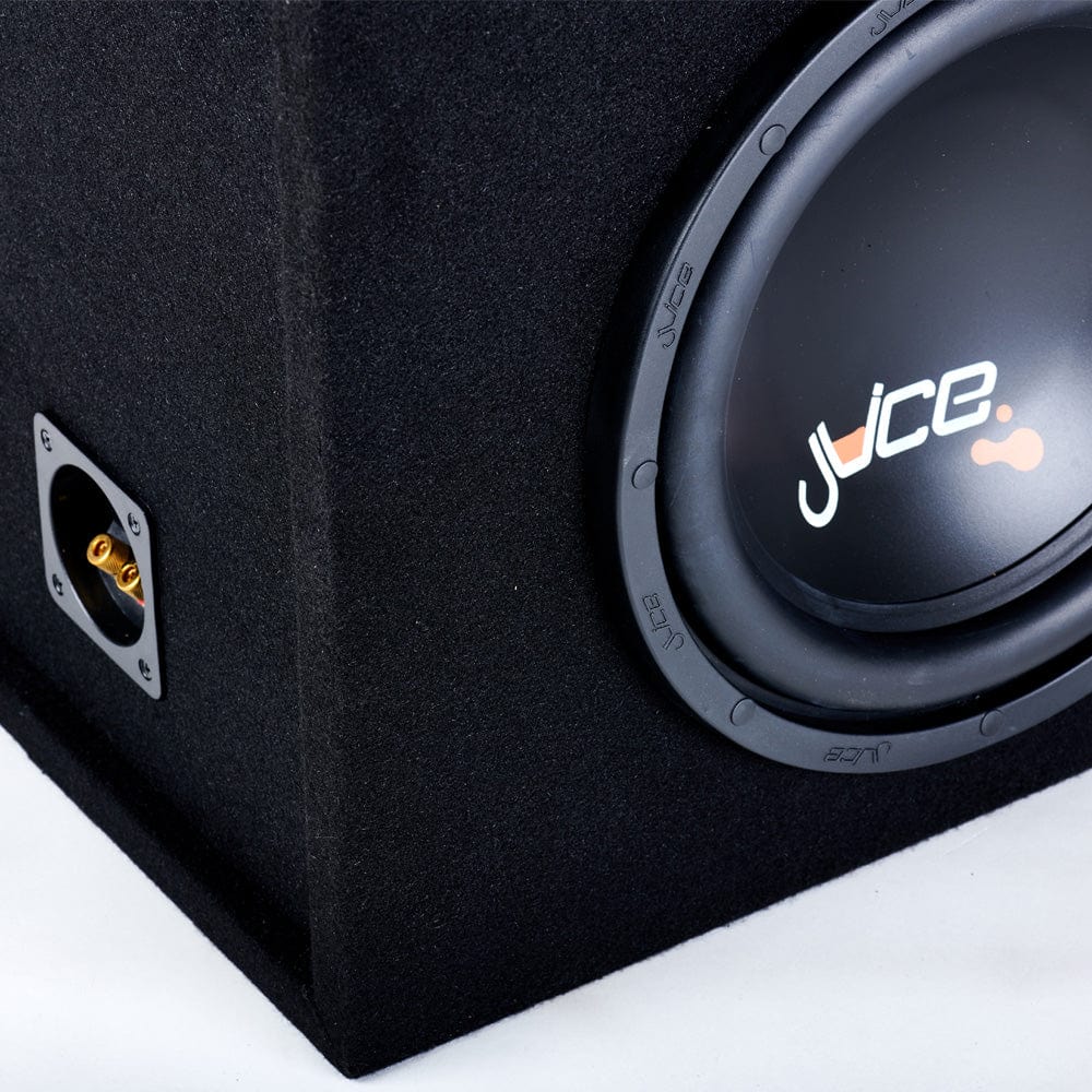 Juice Enclosed Subwoofers Juice JS10 1200W Bass Box Package with Ported Enclosure