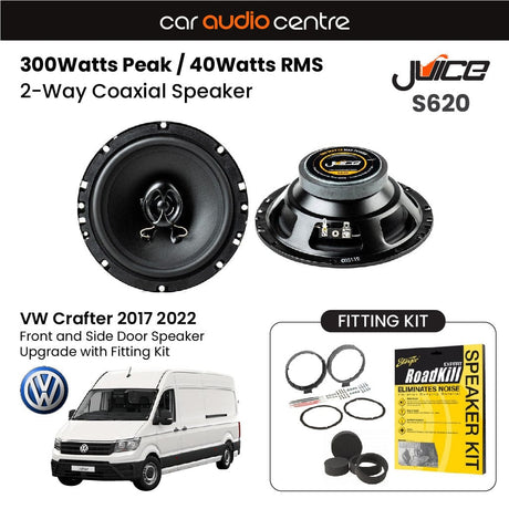 Juice Juice 6.5" 165mm 300W Speaker Upgrade Kit for VW Crafter (2017-2022)