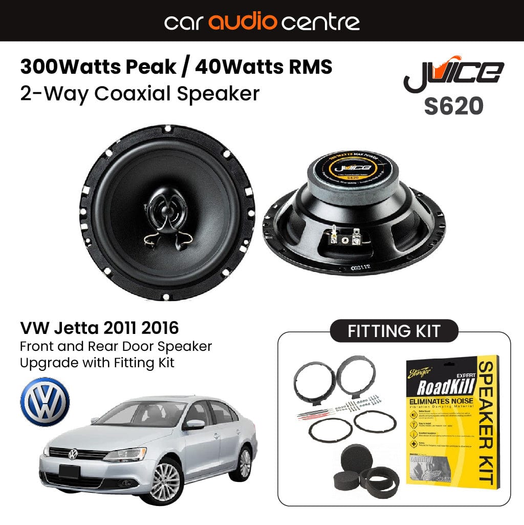 Juice Juice 6.5" 165mm 300W Speaker Upgrade Kit for VW Jetta (2011-2016)