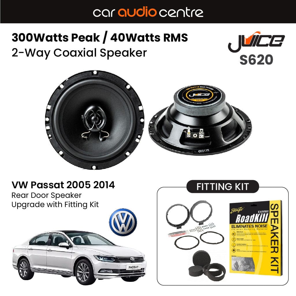 Juice Juice 6.5" 165mm 300W Speaker Upgrade Kit for VW Passat (2005-2014)