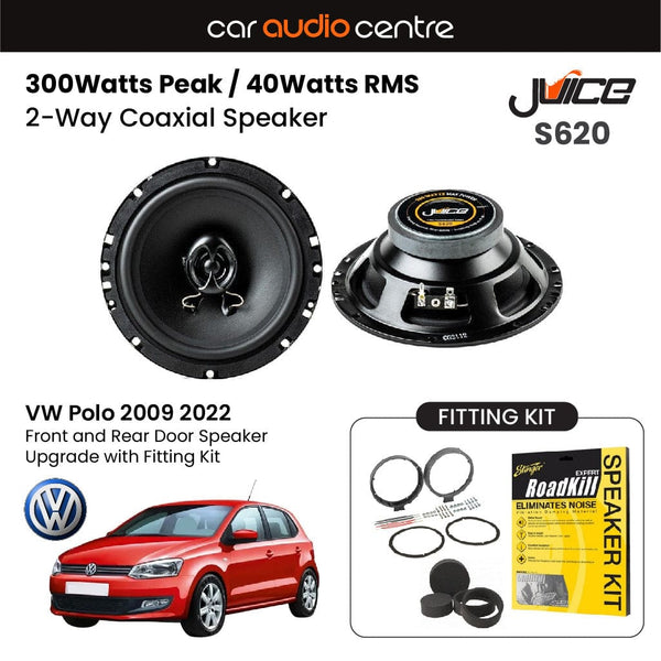 Juice 165mm 300W Speaker Upgrade Kit for VW Polo (2009-2022