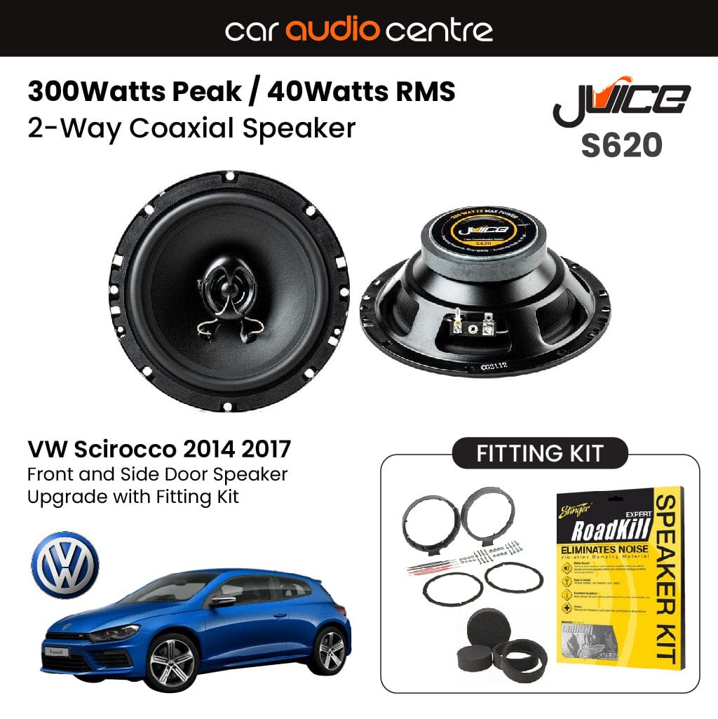 Juice Juice 6.5" 165mm 300W Speaker Upgrade Kit for VW Scirocco (2014-2017)